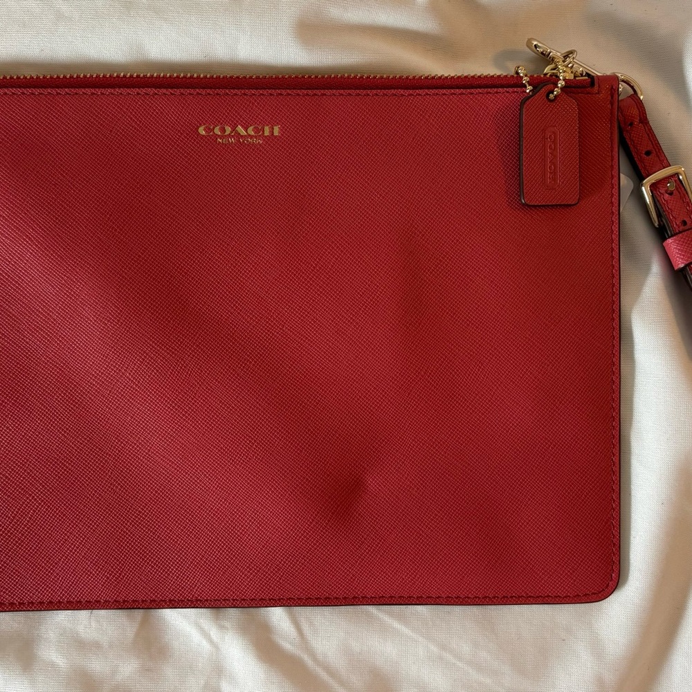 Vintage Coach Zip Top Clutch 50372